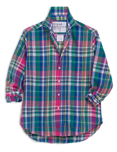 Load image into Gallery viewer, FINAL SALE Frank &amp; Eileen Relaxed | Eileen Button-Up Shirt | Green and Pink with Blue Madras Plaid