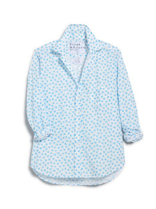 Frank & Eileen | Eileen Relaxed Button-Up Bright Blue Messy Hearts