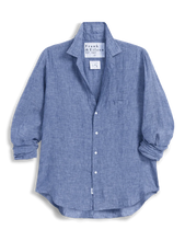 Load image into Gallery viewer, Frank &amp; Eileen | Eileen Relaxed Button-Up Top | Blue Italian Classic Linen