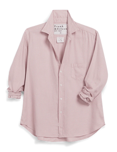 Frank & Eileen | Eileen Relaxed Button-Up Shirt Pink Houndstooth Italian Cashmere Touch Flannel