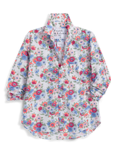 Load image into Gallery viewer, Frank &amp; Eileen | Eileen Relaxed Button-Up Shirt | Liberty London Neon Pink, Red, Blue Flowers