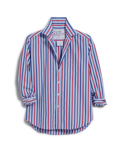 Frank & Eileen | Eileen Relaxed Button-Up Blue & Navy Red Stripe