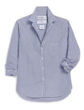 Load image into Gallery viewer, Frank &amp; Eileen | Eileen Relaxed Button-Up Shirt White &amp; Navy Stripe Superluxe