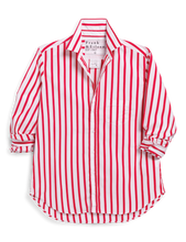 Load image into Gallery viewer, Frank &amp; Eileen | Eileen Relaxed Button-Up | White &amp; Red Stripe