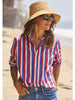 Frank & Eileen Eileen Button Down | Red Blue Cream Stripe
