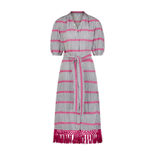 Load image into Gallery viewer, Mer St. Barth Estelle Fringe Dress | Marine Stripe