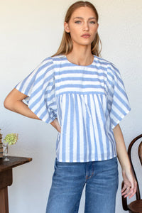 Emerson Fry Basalie Top | Scallop Blue Stripe