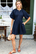 Load image into Gallery viewer, Emerson Fry Bastille Short Dress | Midnight Linen