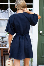 Load image into Gallery viewer, Emerson Fry Bastille Short Dress | Midnight Linen