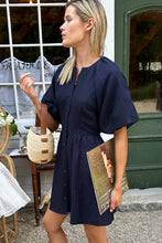 Load image into Gallery viewer, Emerson Fry Bastille Short Dress | Midnight Linen