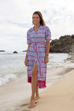 Load image into Gallery viewer, Mer St. Barth Estelle Fringe Dress | Marine Stripe