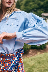 Hunter Bell Evangeline Shirt | Oxford Blue