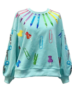 Queen Of Sparkles Back To School Teacher Sweatshirt