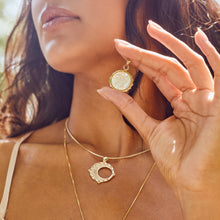 Load image into Gallery viewer, Jane Win FOREVER Moon &amp; Back Face Pendant In White Mother Of Pearl Necklace
