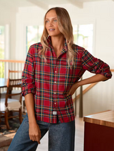 Load image into Gallery viewer, Frank &amp; Eileen | Eileen Relaxed Button Up Shirt | Red Holiday Plaid Flannel