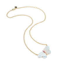 Load image into Gallery viewer, Jane Win FREEDOM Mother Of Pearl Butterfly Necklace