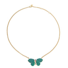 Load image into Gallery viewer, Jane Win FREEDOM Malachite Butterfly Necklace