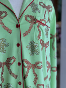 Queen Of Sparkles Christmas Pajamas | Gingerbread & Bows