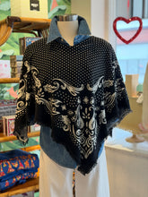 Load image into Gallery viewer, Kujten Cashmere Ponchana Dot Poncho | Noir Black