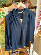Load image into Gallery viewer, Nouvelle Silk 95 Madras Blouse | Deep Ocean Blue