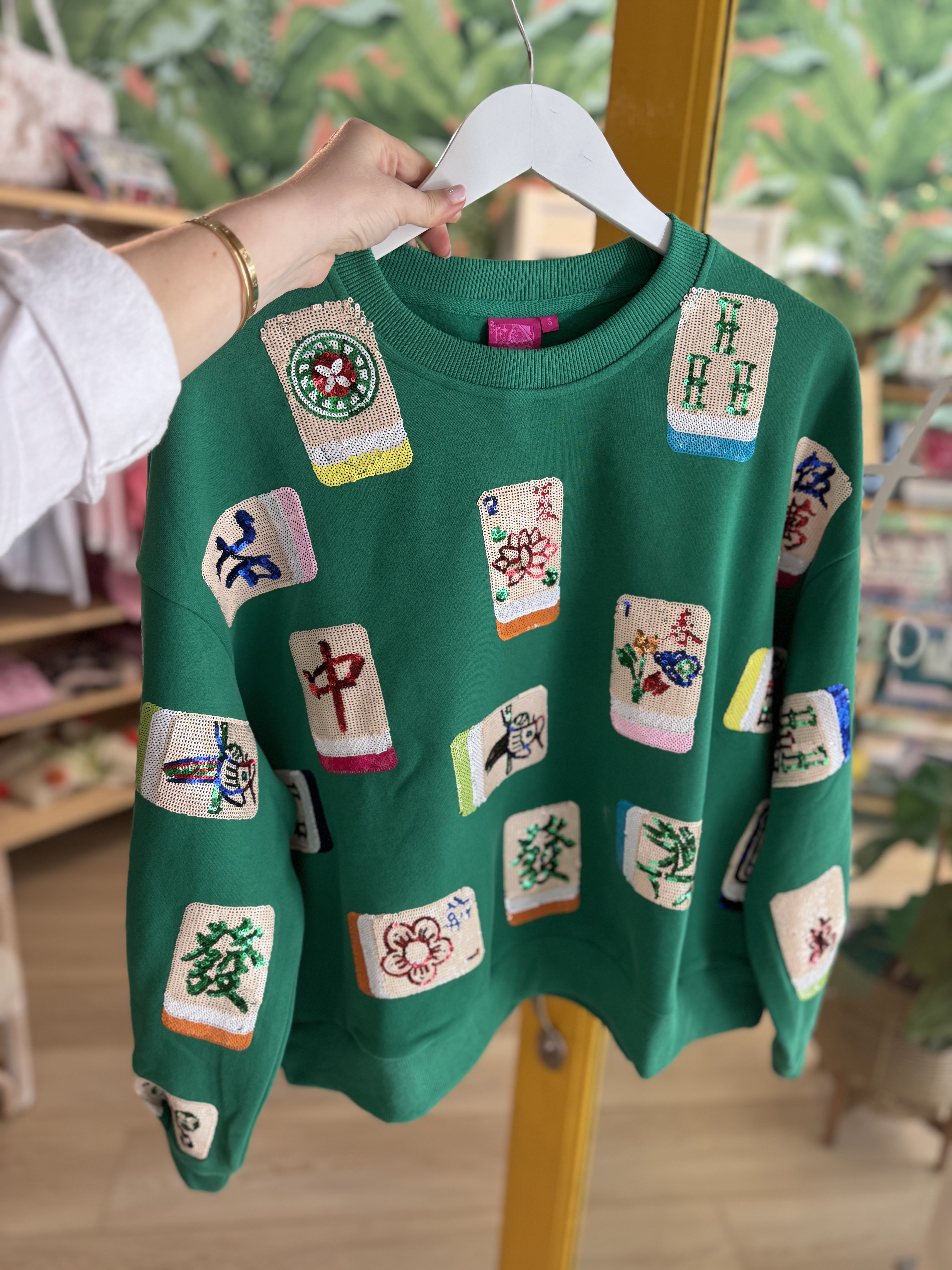 Queen Of Sparkles Mahjong Sweatshirt – Cat & Kate Boutique