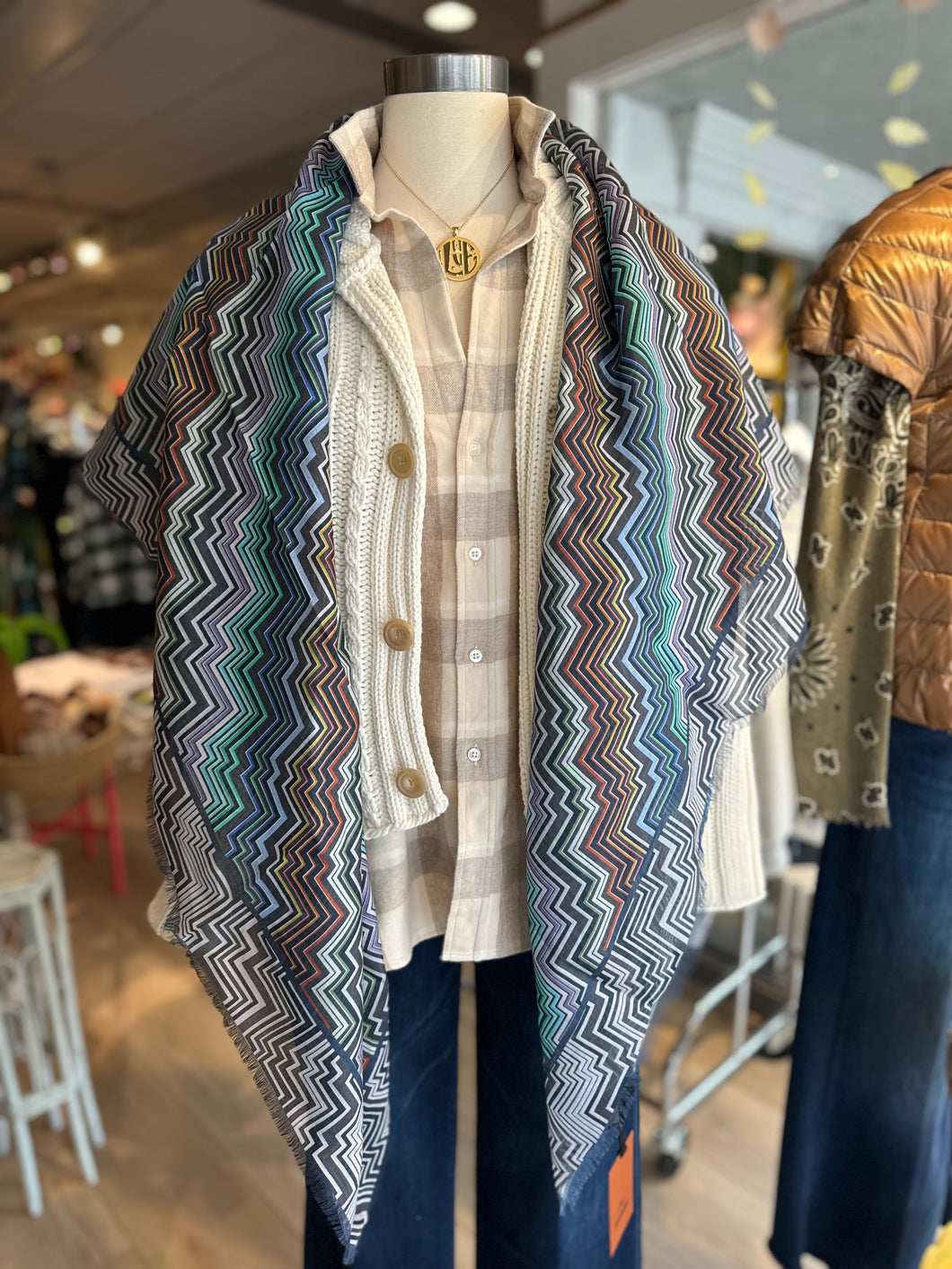 Missoni Square Zig Zag Scarf | Multicolor