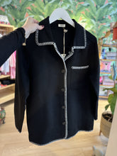 Load image into Gallery viewer, Blanket Stitch Jacket | Black