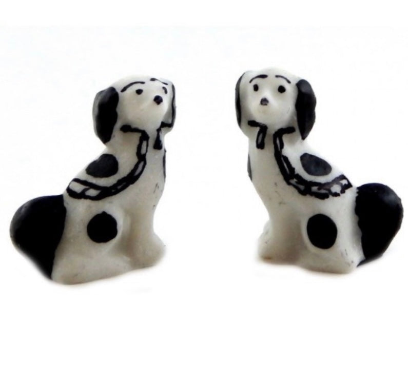 Pair Of Miniature Staffordshire Dogs