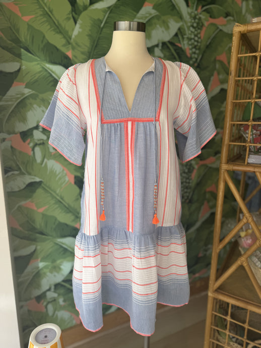 La Plage Atlantic Dress | Chambray Neon