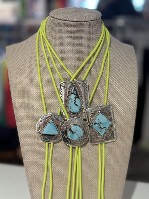 Gather Goods Turquoise Bolo Necklaces | Assortment