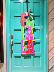 Fa La La Holiday Door Hanger