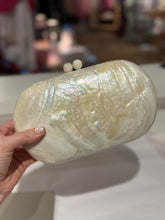 Load image into Gallery viewer, Serpui Sophie Flamingo Mother Of Pearl Inlay Clutch