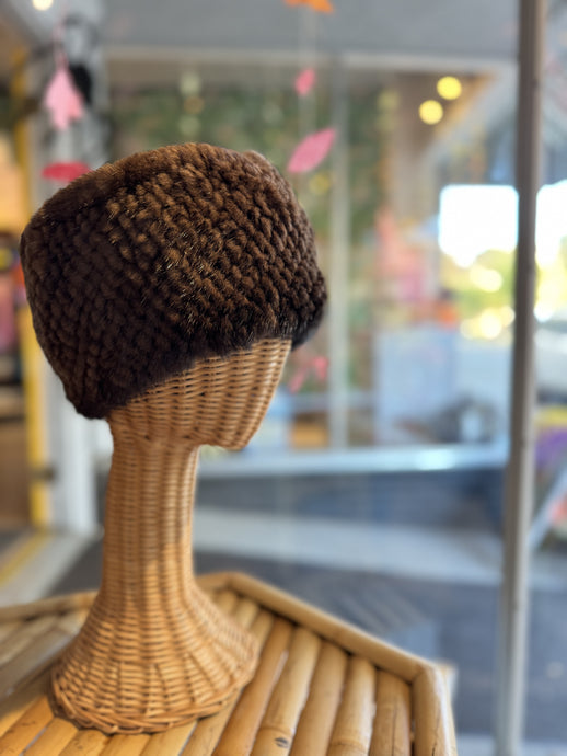 Linda Richards Genuine Mink Head Wrap Ear Warmer