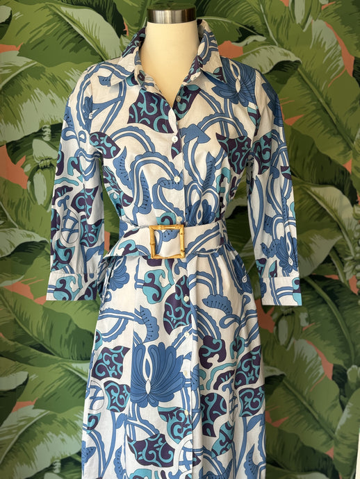 La Plage Ann Marie Chinoiserie Maxi | Bamboo Blue