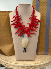 Load image into Gallery viewer, Birds Of Paradise Coral Palmer Necklace