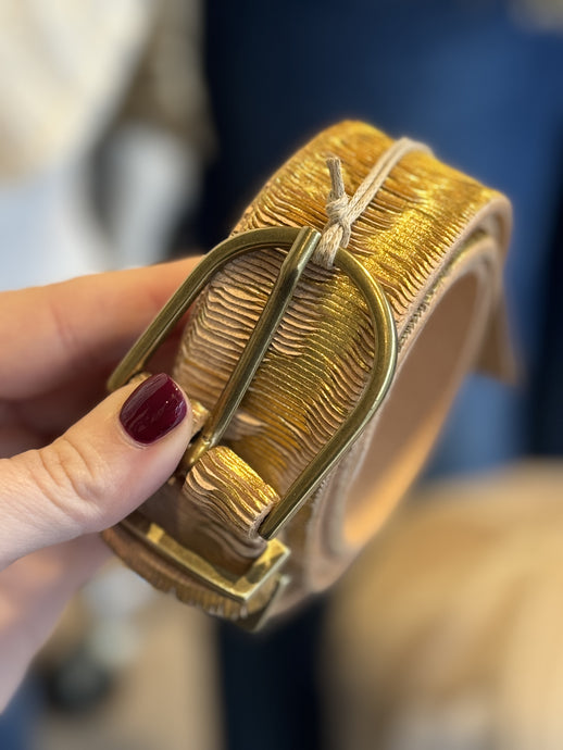 Handmade Italia Scala Belt | Gold