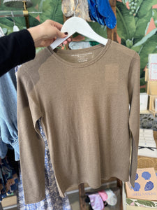 Majestic Filatures 100% Machine Washable Cashmere Long Sleeve Crewneck | Bison