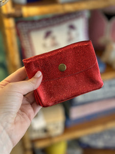 Italian Leather Credit Card Case & Change Purse