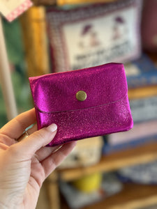 Italian Leather Credit Card Case & Change Purse