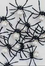 Load image into Gallery viewer, Spider Pearl Halloween Earrings