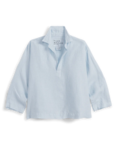 Load image into Gallery viewer, Frank &amp; Eileen Gabi Popover Shirt | French Blue Washed Linen