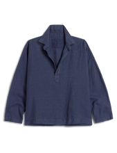 Load image into Gallery viewer, Frank &amp; Eileen Gabi Popover Shirt | Navy Washed Linen