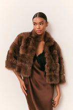 Load image into Gallery viewer, LOVESHACKFANCY Gelman Faux Fur Jacket | Dark Sable