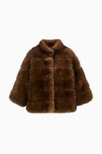 Load image into Gallery viewer, LOVESHACKFANCY Gelman Faux Fur Jacket | Dark Sable