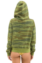 Load image into Gallery viewer, Aviator Nation Zip Up HEART 2 HOODIE | CAMO &amp; NEON PINK