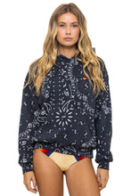 Load image into Gallery viewer, Aviator Nation BANDANA RELAXED PULLOVER HOODIE | CHARCOAL