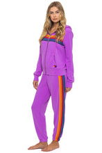 Load image into Gallery viewer, Aviator Nation 5 STRIPE HOODIE | NEON PURPLE
