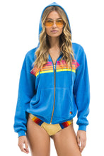 Load image into Gallery viewer, Aviator Nation 5 Stripe Relaxed Hoodie | Cobalt Blue Neon