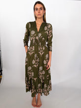 Load image into Gallery viewer, Marea Francesca Dress | Olive Zinnia