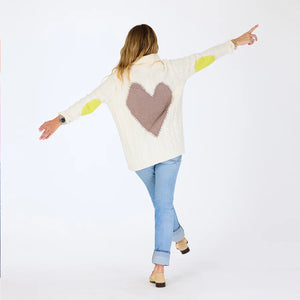 Kerri Rosenthal Shawl Collar Helen Imperfect Heart Cardigan